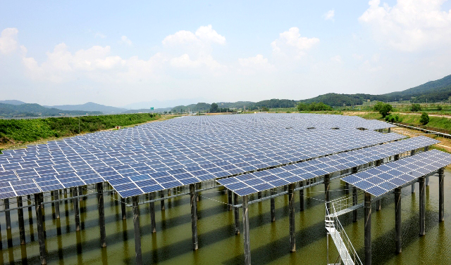 The Solar Power Plant at Sansu Drainage Pump Station in Kwangju